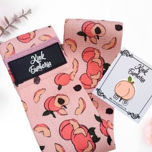 Pink Fitness Non Slip Booty Hip Band Medium Resistance (Peach Pin included)
